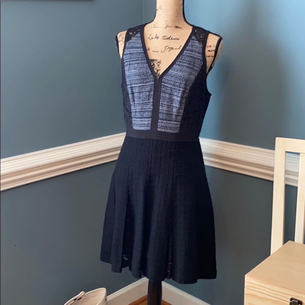 NWT, Rebecca Taylor tweed and lace dress
